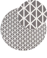 Area Rug Grey Synthetic Material 160 cm Indoor Outdoor Round Geometric Pattern Modern Balcony Patio Beliani