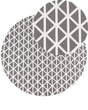 Area Rug Grey Synthetic Material 160 cm Indoor Outdoor Round Geometric Pattern Modern Balcony Patio Beliani