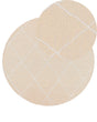 Area Rug Beige Synthetic Material 120 cm Indoor Outdoor Round Geometric Pattern Modern Balcony Patio Beliani
