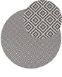 Area Rug Grey Synthetic Material 160 cm Indoor Outdoor Round Geometric Pattern Modern Balcony Patio Beliani