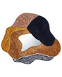 Wall Mirror Multicolour Cotton 60 x 62 cm Decorative Irregular Shape Abstract Decoration Home Accessories Beliani