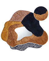 Wall Mirror Multicolour Cotton 60 x 62 cm Decorative Irregular Shape Abstract Decoration Home Accessories Beliani