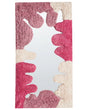 Wall Mirror Pink Cotton 75 x 41 cm Decorative Rectangular Shape Abstract Decoration Home Accessories Beliani