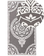 Area Rug Grey Synthetic Material 80 x 150 cm Indoor Outdoor Rectangular Oriental Pattern Modern Balcony Patio Beliani