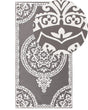 Area Rug Grey Synthetic Material 80 x 150 cm Indoor Outdoor Rectangular Oriental Pattern Modern Balcony Patio Beliani