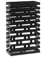 Umbrella Stand Black Iron Powder Coated Tall Hallway Organizer for Wet Umbrellas Beliani