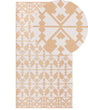 Area Rug Beige Synthetic Material 80 x 150 cm Indoor Outdoor Rectangular Geometric Pattern Modern Balcony Patio Beliani