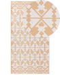 Area Rug Beige Synthetic Material 80 x 150 cm Indoor Outdoor Rectangular Geometric Pattern Modern Balcony Patio Beliani