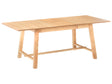 Extending Dining Table Light Ash Wood MDF Rubber Wood 160/200 x 90 cm Wooden Legs Rectangular Veneered Top Natural Finish Minimalistic Scandinavian Kitchen Beliani