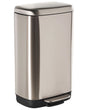 Waste Bin with Pedal and Lid Iron Synthetic Material Silver Modern Kitchen Beliani