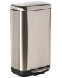 Waste Bin with Pedal and Lid Iron Synthetic Material Silver Modern Kitchen Beliani