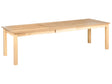 Extending Dining Table Light Ash Wood Veneer MDF Rubber Wood 180/280 x 100 cm Wooden Legs Rectangular Veneered Top Natural Finish Minimalistic Scandinavian Kitchen Beliani