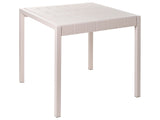 Garden Dining Table Beige Synthetic Frame 4 Seater Weather Resistant Outdoor Patio Beliani
