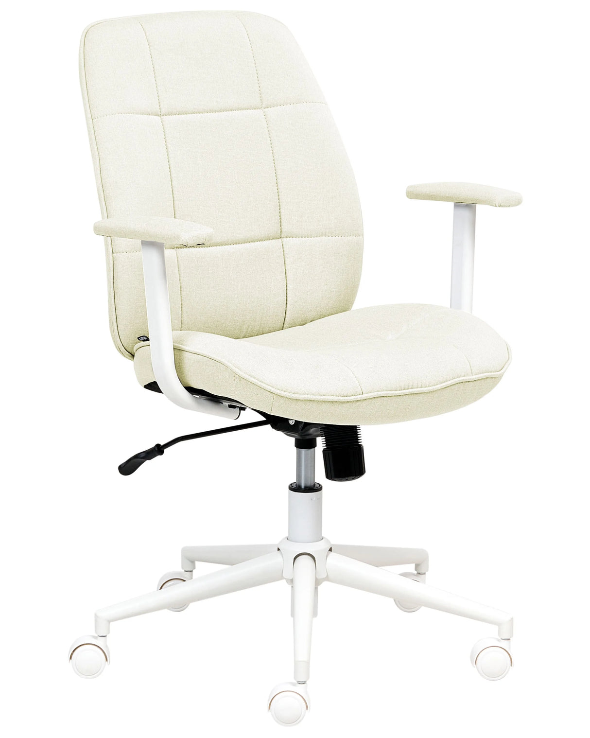 Office Chair Mint Green Fabric Swivel Adjustable Height with Armrests Home Office Study Traditional Modern Beliani