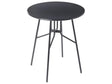Garden Dining Table Black Iron Metal Round  64 cm Outdoor Modern Design Beliani