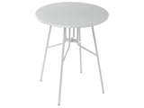 Garden Dining Table Grey Iron Metal Round  64 cm Outdoor Modern Design Beliani