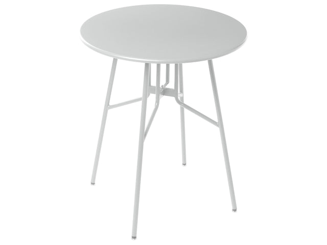 Garden Dining Table Grey Iron Metal Round  64 cm Outdoor Modern Design Beliani