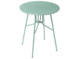 Garden Dining Table Light Green Iron Metal Round  64 cm Outdoor Modern Design Beliani