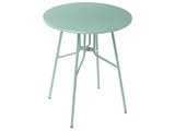 Garden Dining Table Light Green Iron Metal Round  64 cm Outdoor Modern Design Beliani