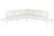 Outdoor Cushion Cover Set Off-White Fabric Sofa Seat Back Side Pillow Cases Beliani