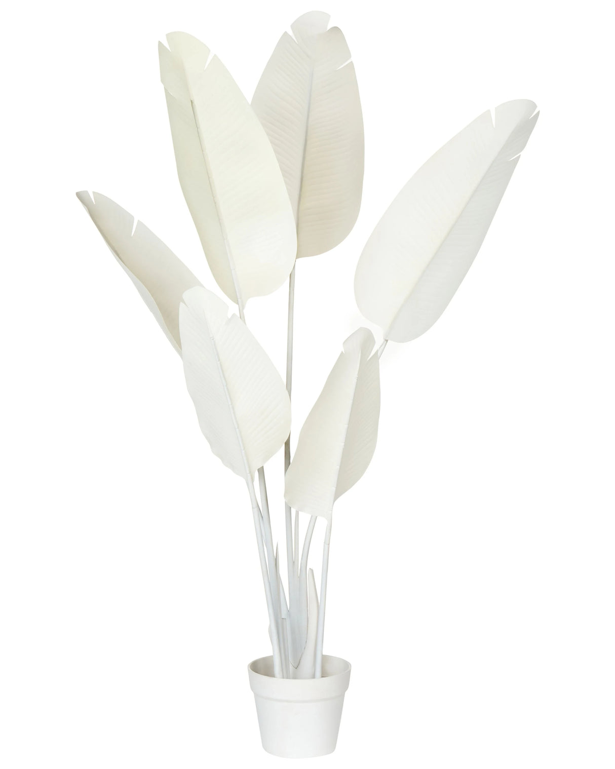 Artificial Potted Banana Tree White Synthetic 123 cm Material Decorative Indoor Accessory Beliani