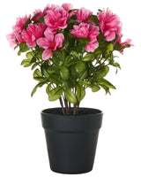 Artificial Potted Rhododendron Plant Pink Flowers Synthetic Material 36 cm Decorative Indoor Accessory Beliani