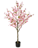 Artificial Potted Plant Green and Black Pink Plastic Leaves Material 152 cm Decorative Indoor Accessory Beliani