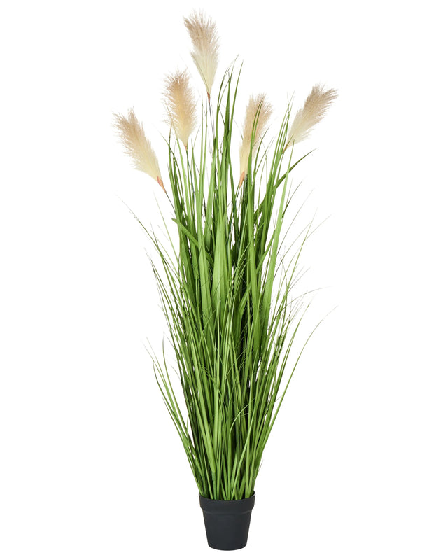 Artificial Potted Plant Green and Black Plastic Leaves Material 130 cm Decorative Indoor Accessory Beliani