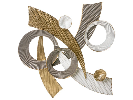 Wall Decor Metal Gold Wall Decoration Art Modern Artwork Contemporary Metal Accent Piece Glam Style Beliani