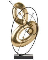 Home Decoration Gold Metal Decorative Figurine Modern Accent Piece Abstract Shape Glam Design Beliani