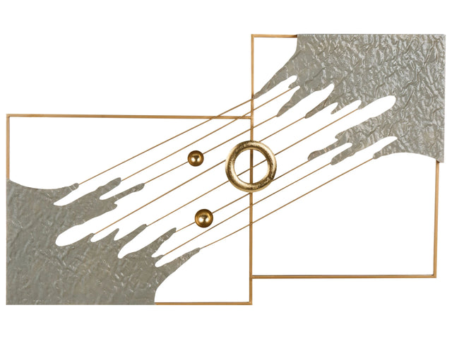 Wall Decor Metal Multicolor Decoration Art Modern Artwork Contemporary Accent Piece Abstract Shapes Beliani