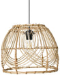 Pendant Lamp Natural Rattan Shade Iron Frame Woven Handmade Lighting Boho-Inspired Beliani
