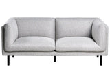 2 Seater Sofa Light Grey Fabric Metal Legs Upholstered Living Room Furniture Beliani