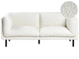 2 Seater Sofa Off-White Boucle Wood Legs Upholstered Living Room Furniture Beliani