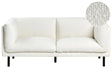 2 Seater Sofa Off-White Boucle Metal Legs Upholstered Living Room Furniture Beliani