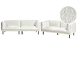 5 Seater Sofa Set Off-White Boucle Metal Legs Upholstered Living Room Furniture Beliani