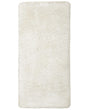 Shaggy Area Rug High-Pile Carpet Solid White Polyester Rectangular 80 x 150 cm Beliani