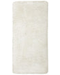 Shaggy Area Rug High-Pile Carpet Solid White Polyester Rectangular 80 x 150 cm Beliani
