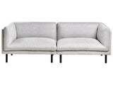 3 Seater Sofa Light Grey Fabric Metal Legs Upholstered Living Room Furniture Beliani