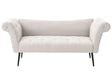Chaise Lounge Light Beige Fabric Upholstery Tufted Double Ended Seat Beliani
