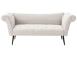 Chaise Lounge Light Beige Fabric Upholstery Tufted Double Ended Seat Beliani