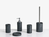 5-Piece Bathroom Accessories Set Black Polyresin Soap Dish Soap Dispenser Toilet Brush Tumbler Toohtbrush Holder Beliani