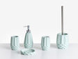 5-Piece Bathroom Accessories Set Mint Green Polyresin Soap Dish Soap Dispenser Toilet Brush Tumbler Toohtbrush Holder Beliani