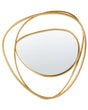 Hanging Wall Gold Metal Decorative Mirror Bedroom Living Room Hallway Decorative Accent Piece Modern Glam Style Beliani