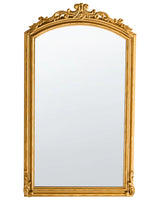 Wall Mirror Gold Metal Large Hanging Mirror Bedroom Living Room Hallway Traditional Style Beliani