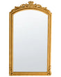 Wall Mirror Gold Metal Large Hanging Mirror Bedroom Living Room Hallway Traditional Style Beliani