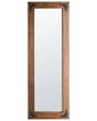 Wall Mirror Brown Wood Frame Large Tall Hanging Mirror Bedroom Living Room Hallway Traditional Style Beliani