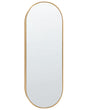 Wall Mirror Gold Metal Frame Large Hanging Mirror Bedroom Living Room Hallway Glam Style Beliani