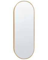 Wall Mirror Gold Metal Frame Large Hanging Mirror Bedroom Living Room Hallway Glam Style Beliani