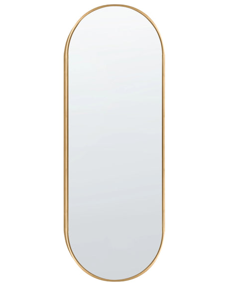 Wall Mirror Gold Metal Frame Large Hanging Mirror Bedroom Living Room Hallway Glam Style Beliani